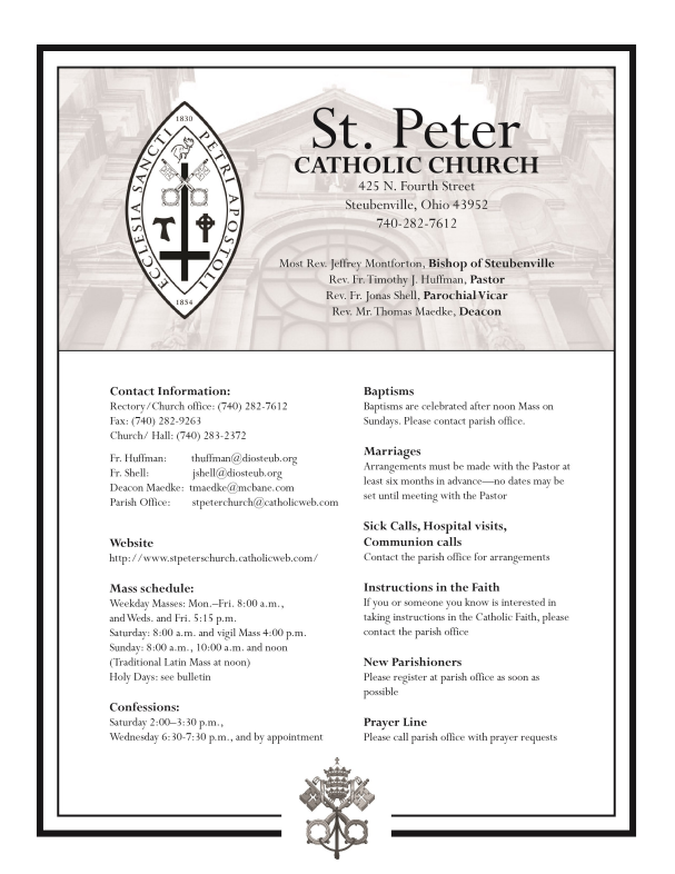 Bulletins St. Peter Catholic Church